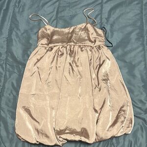 Forever 21 Metallic Beige Mini Dress